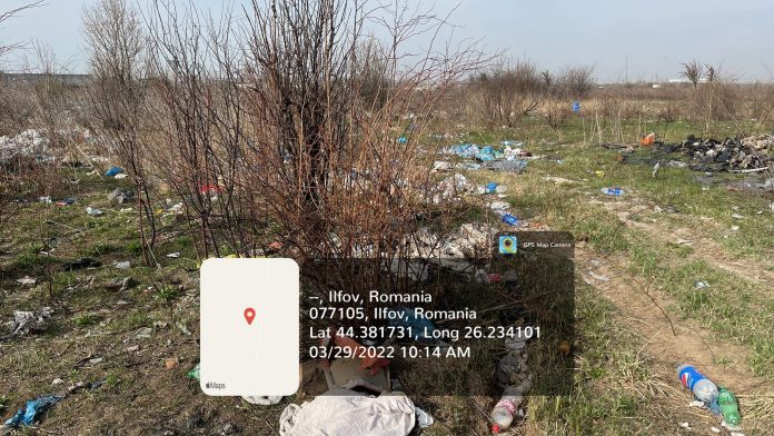 Deșeuri abandonate. Foto Garda Națională de Mediu