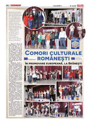 Pag. 24, Jurnalul de Ilfov nr. 599, Comori culturale românești în promovare europeană, la Brănești